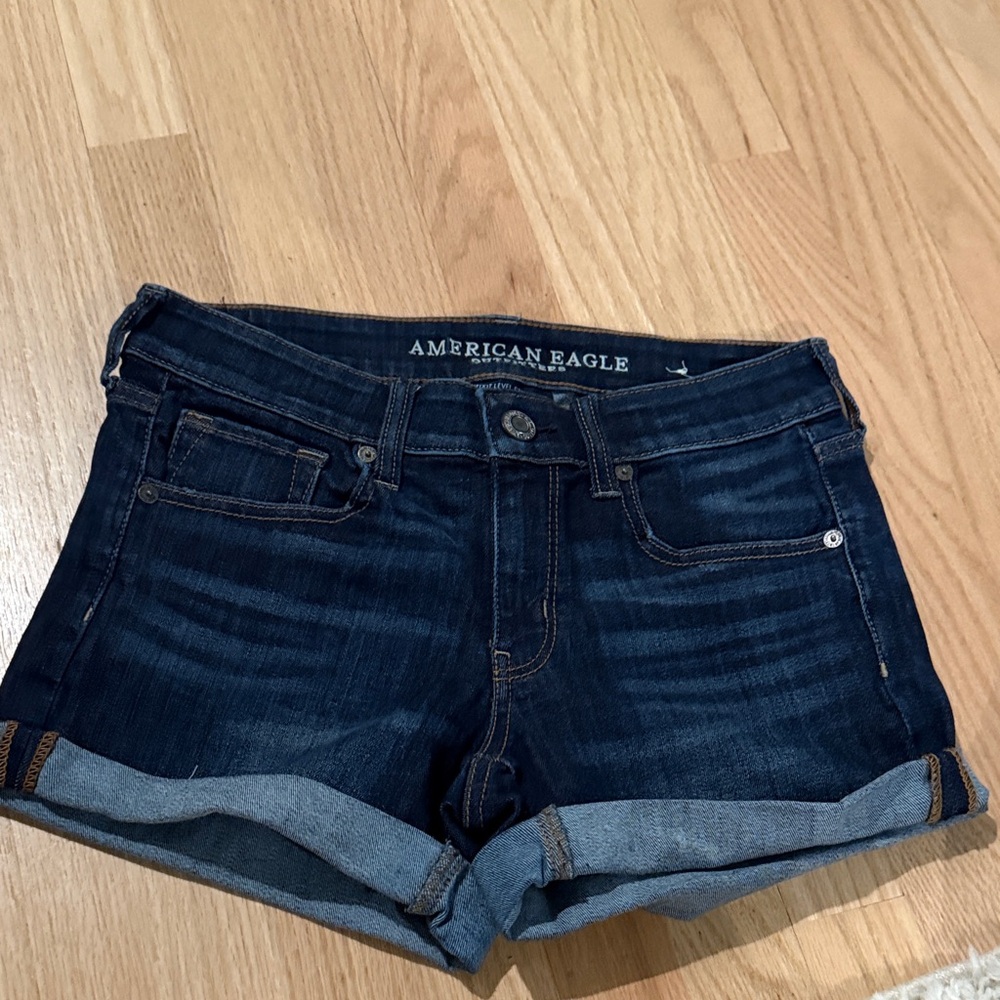 American Eagle Outfitters Women's Deep Indigo Jean Shorts